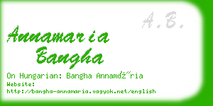 annamaria bangha business card